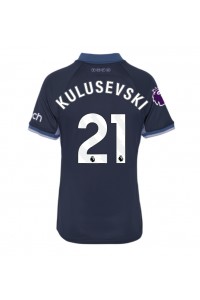 Fotbalové Dres Tottenham Hotspur Dejan Kulusevski #21 Dámské Venkovní Oblečení 2023-24 Krátký Rukáv